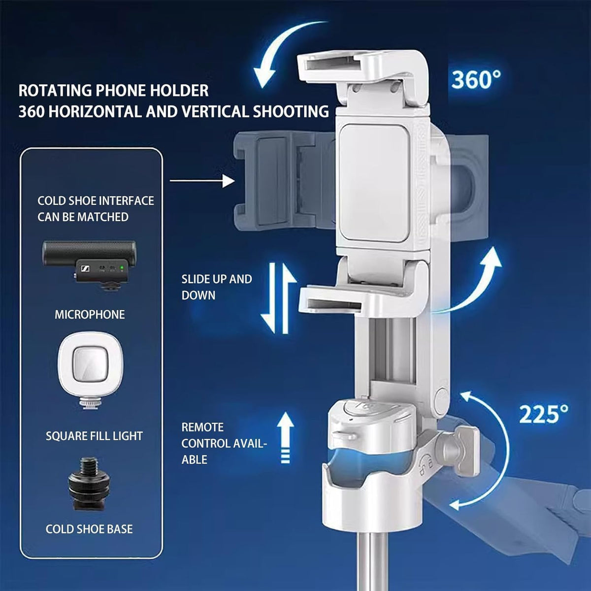 360° Rotation Flexible Mini Selfie Stick Tripod